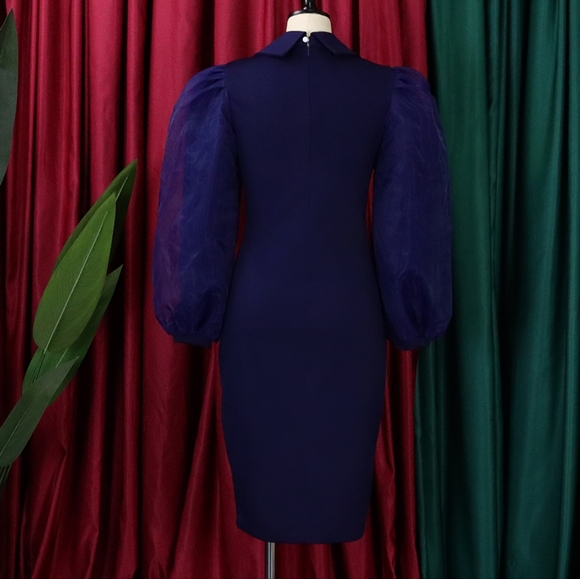 Fashion Blue midi Dress new size S, M avaliable Strech Material. - Picture 5 of 16